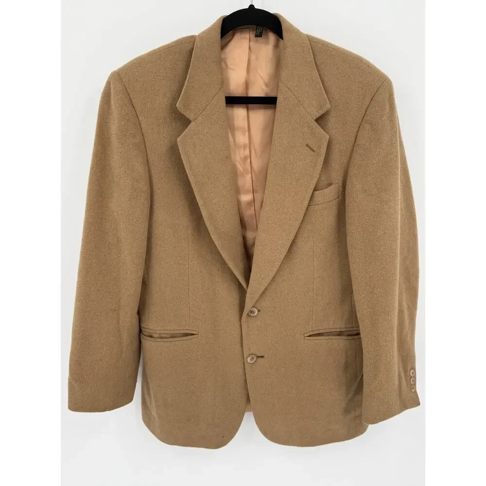 Robert Stock Men's Tan Brushed Sport Coat Jacket Blazer Size 38R Collegiate Work